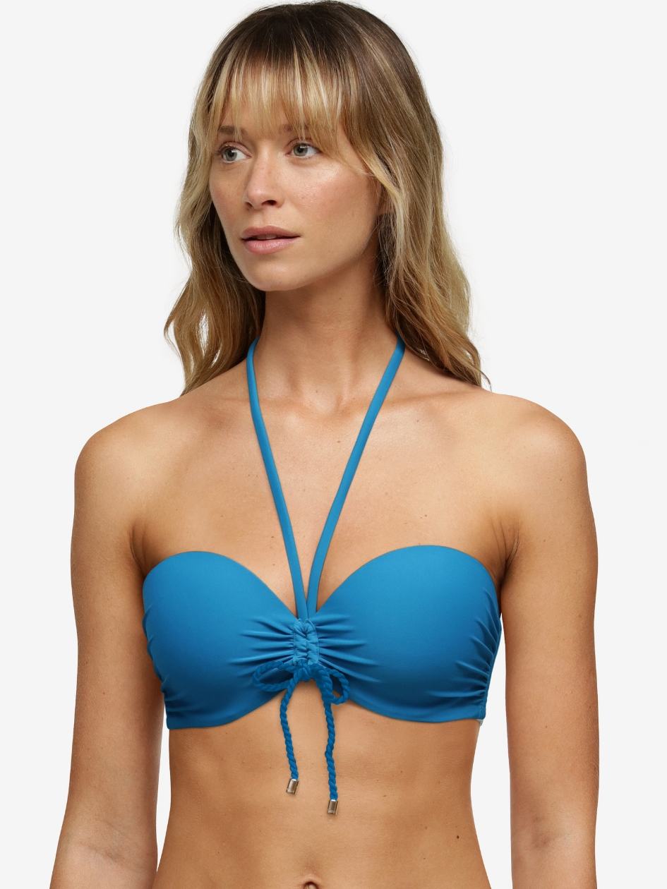 Light Blue Chantelle Inspire Bandeau Swim Women Bikini Tops | KUC5535CJ