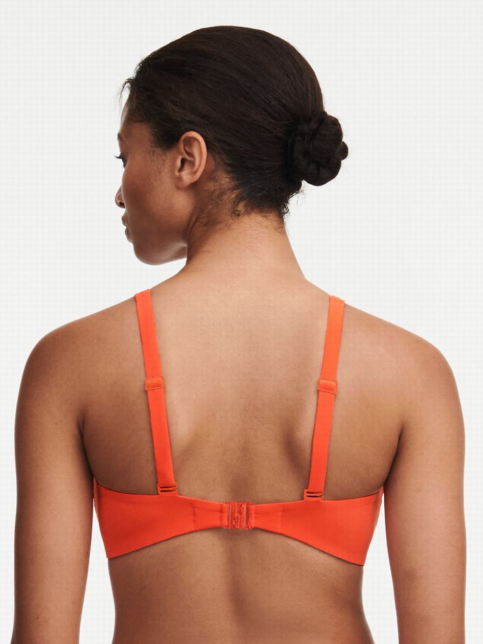 Light Orange Chantelle Glow Plunge Swim Women Bikini Tops | XSU9816UL