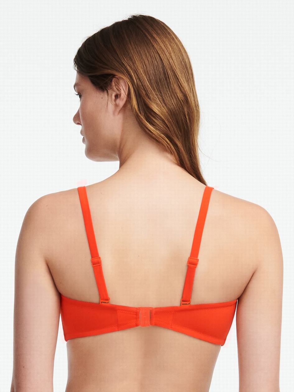 Light Orange Chantelle Glow Wireless Bandeau Swim Women Bikini Tops | CNQ2072NG