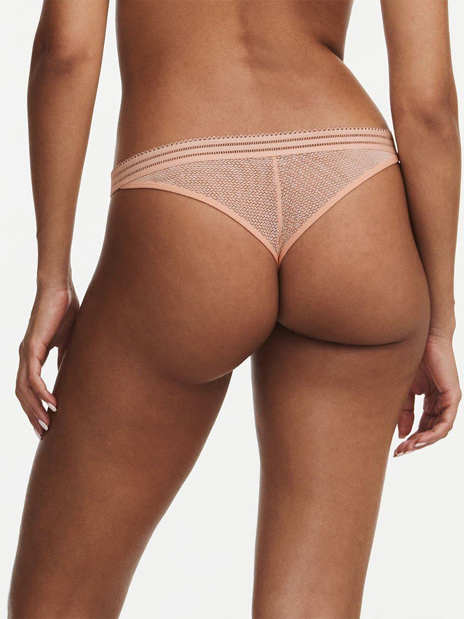 Pink Chantelle Sofie Lace Women Thong Panty | UMY7586CI