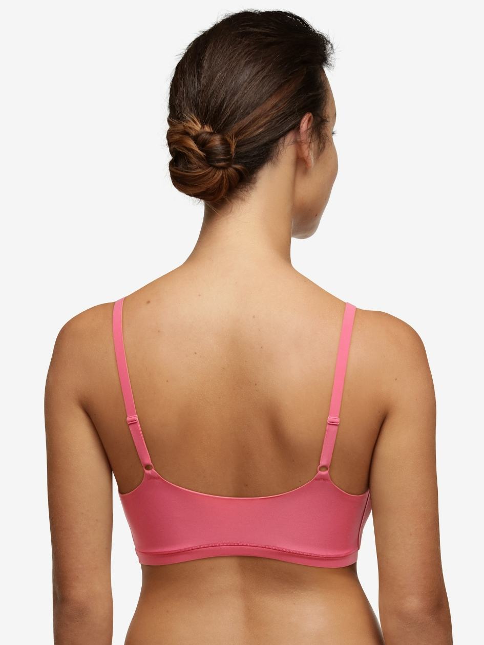 Pink Chantelle SoftStretch Scoop Padded Women Bralettes | LYT206VN