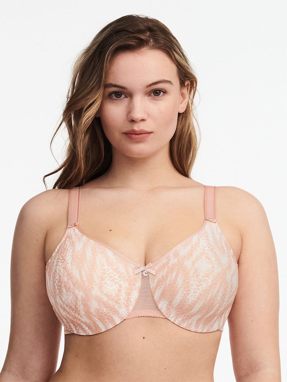 Pink White Chantelle C Magnifique Seamless Minimizer Women Unlined Bra | NQR7837AA