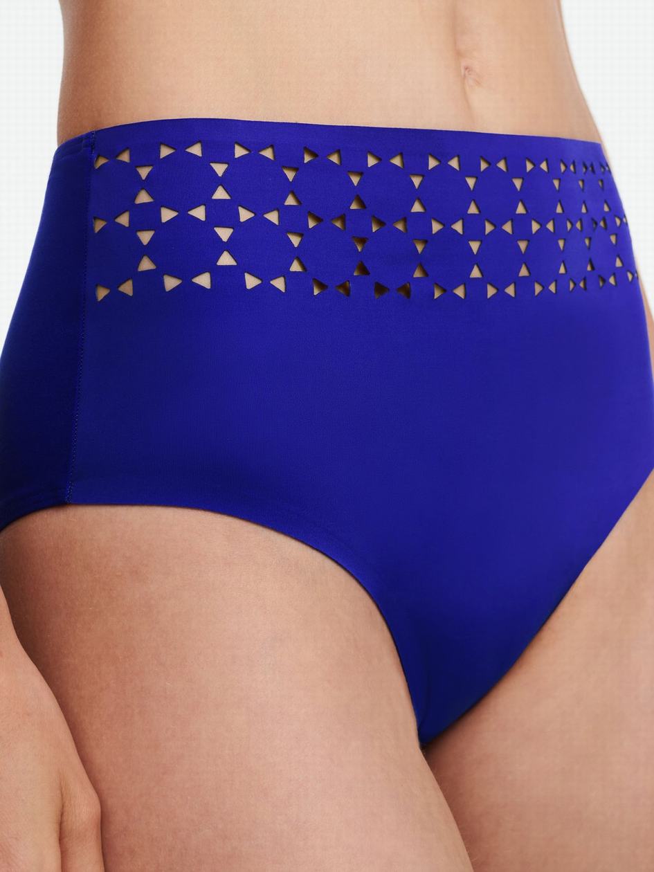 Purple Blue Chantelle Pure Solar High Waist Swim Women Bikini Bottoms | KDN10057GD