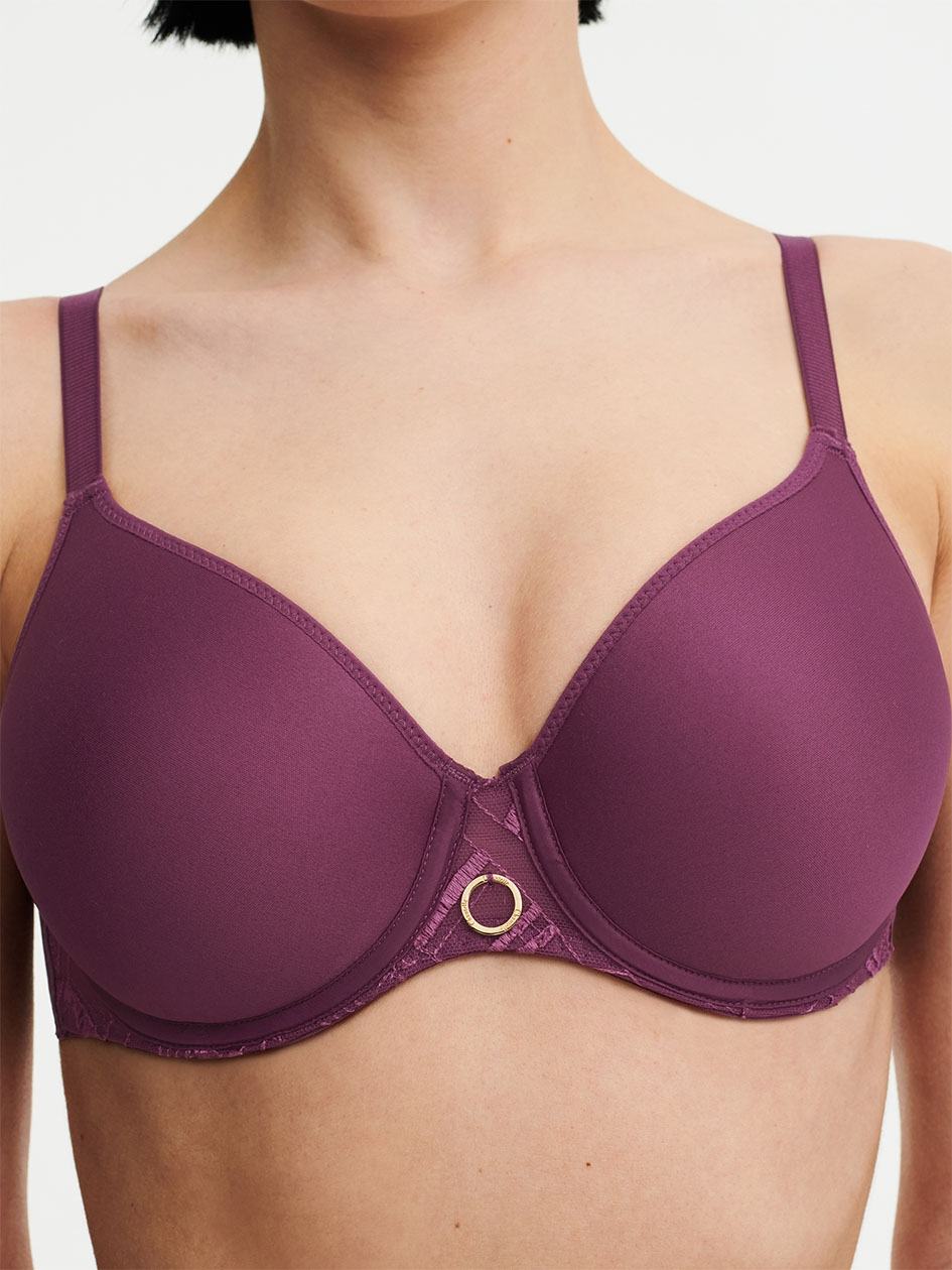 Purple Chantelle Graphic Support Full Coverage Custom Fit Women T-Shirt Bra | TPX245MZ