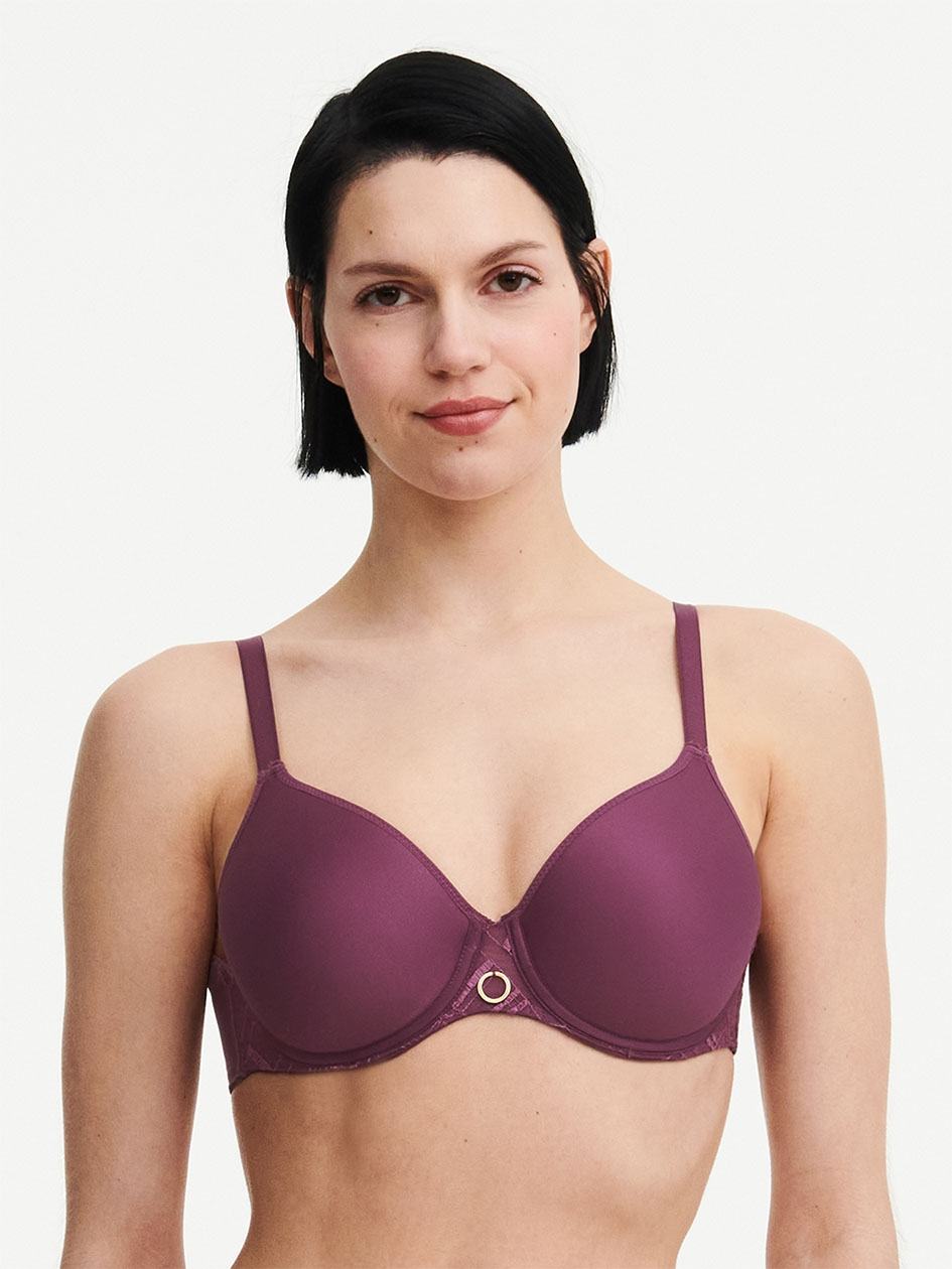 Purple Chantelle Graphic Support Full Coverage Custom Fit Women T-Shirt Bra | TPX245MZ