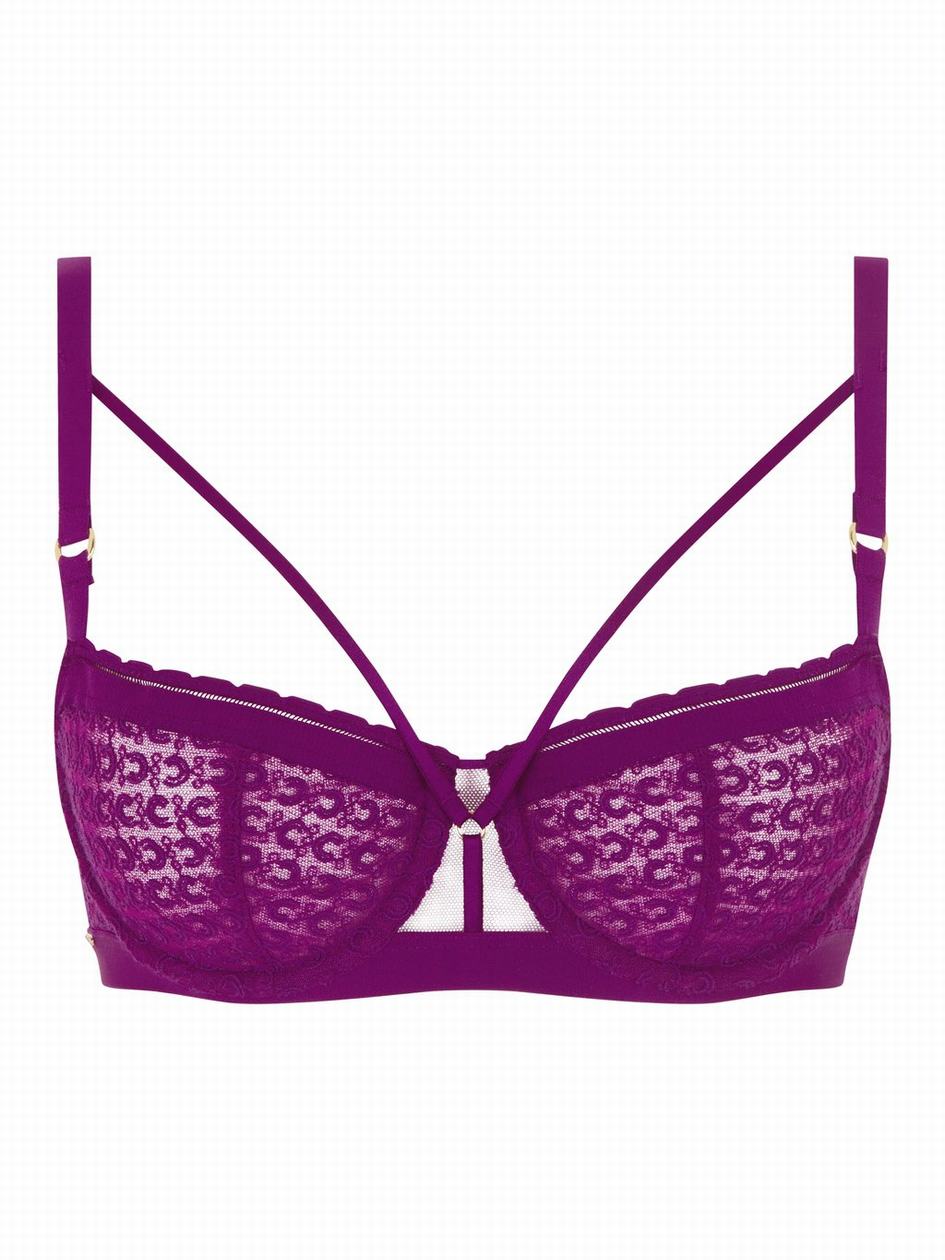 Purple Chantelle Monogram Demi Women Unlined Bra | VEV6830ST