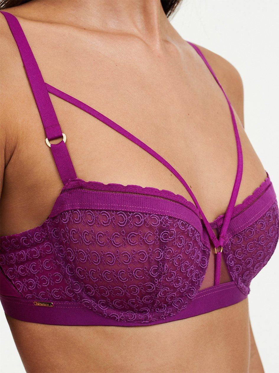 Purple Chantelle Monogram Demi Women Unlined Bra | VEV6830ST