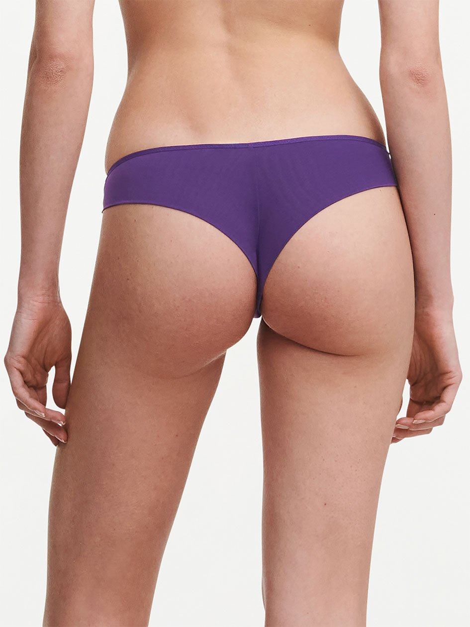 Purple Chantelle Naya Lace Women Thong Panty | AXF543GX