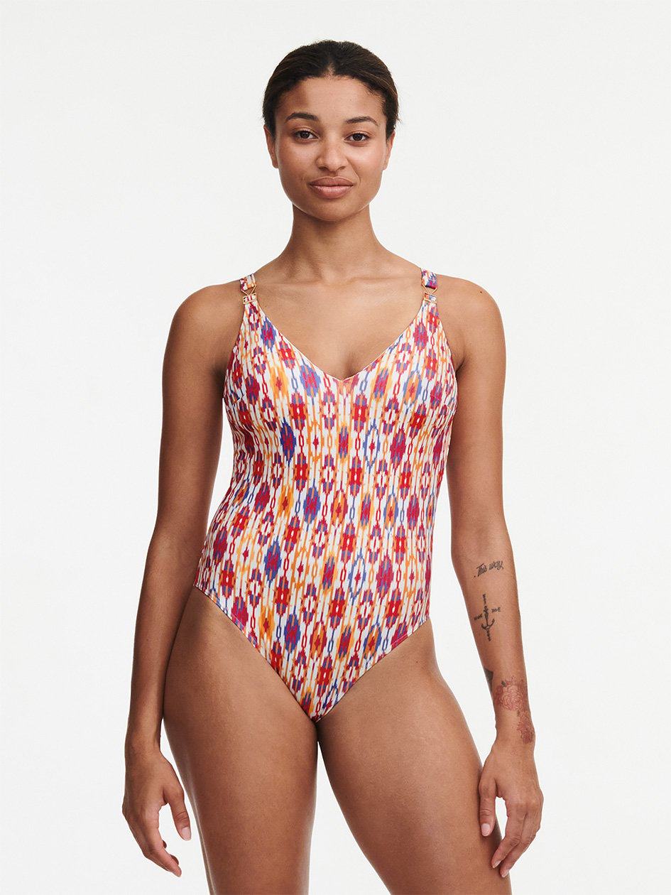 Red Chantelle Devotion Wireless Women Swimsuits | FKN178ZK