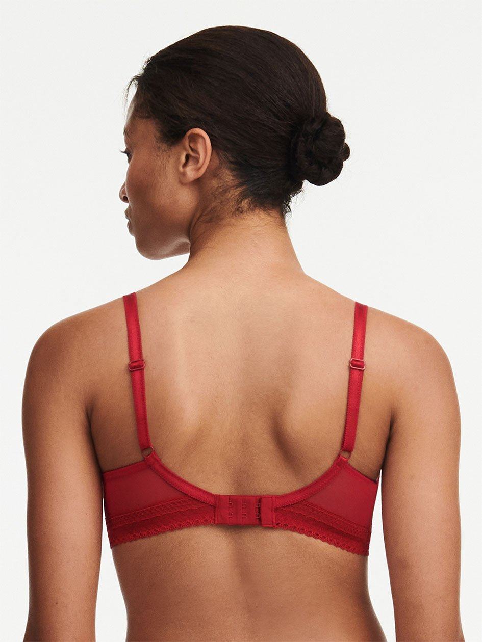 Red Chantelle Festivite Lace Plunge Women Bras | ZQQ7840MR