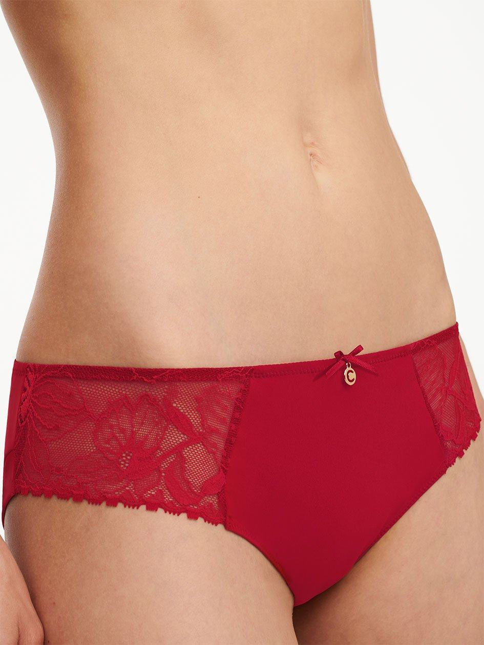 Red Chantelle Orchids Women Briefs | KLC6934VK