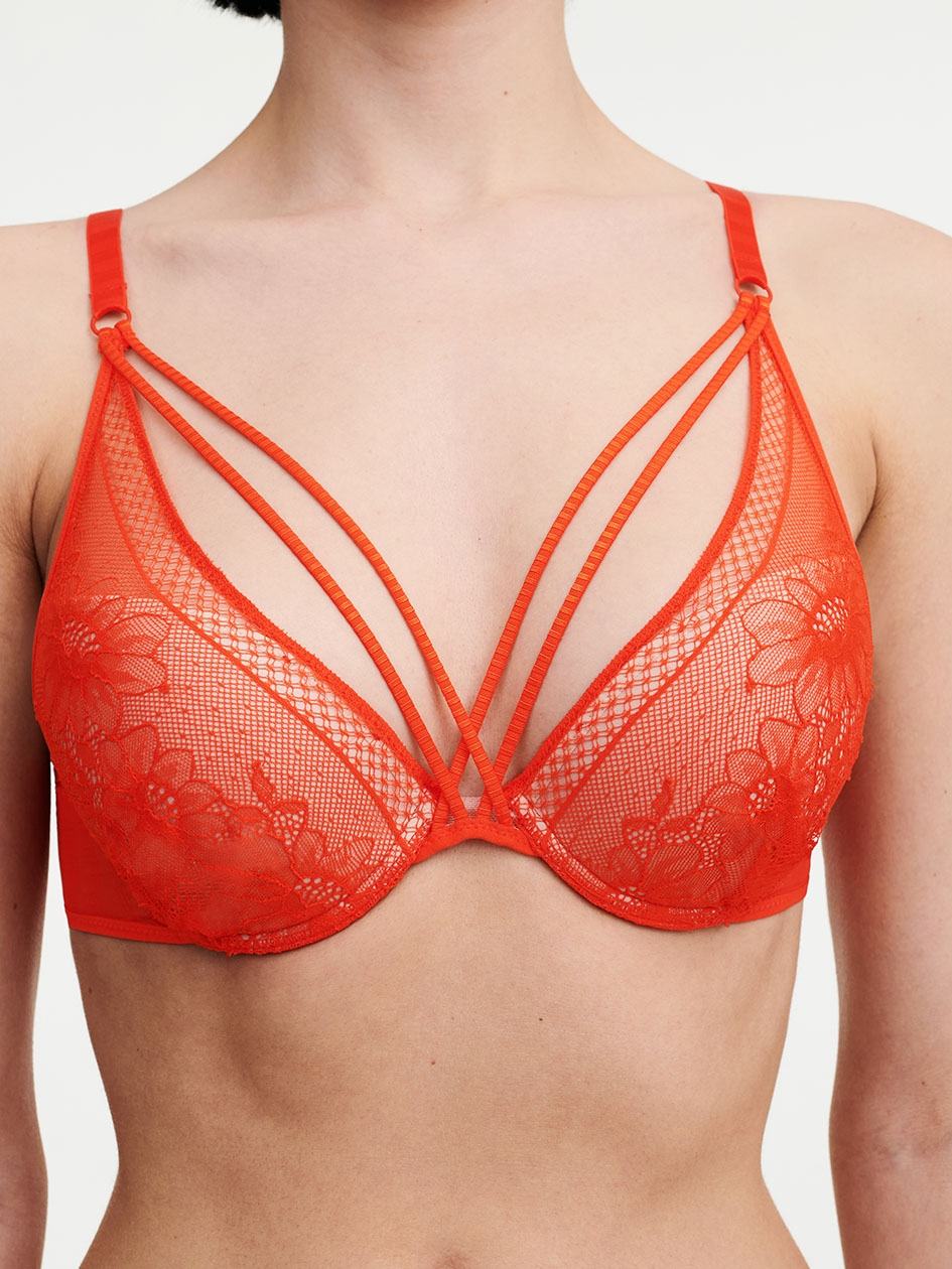 Red Chantelle Rebecca Push-up Women Bra | XZK7596KR