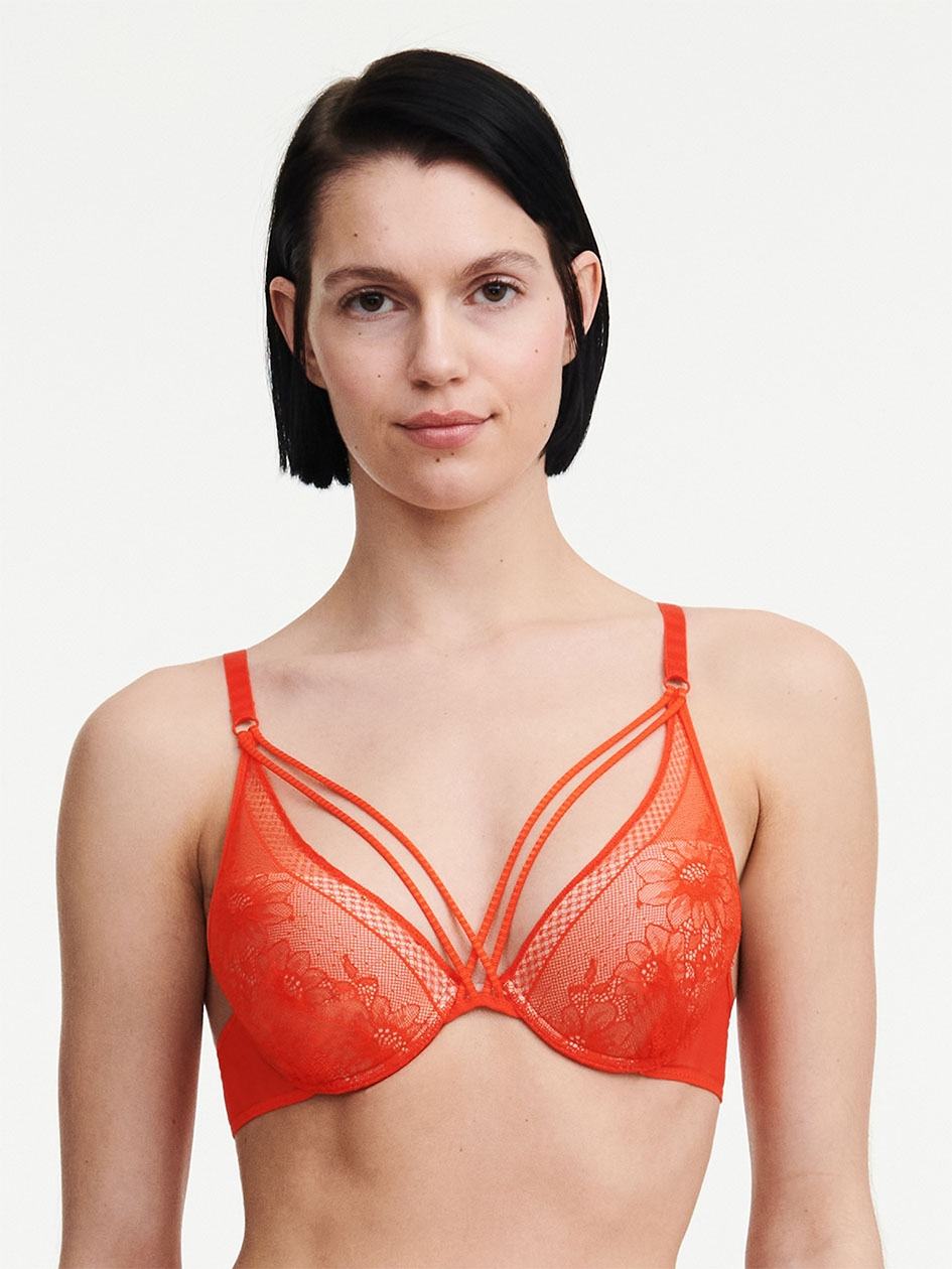 Red Chantelle Rebecca Push-up Women Bra | XZK7596KR