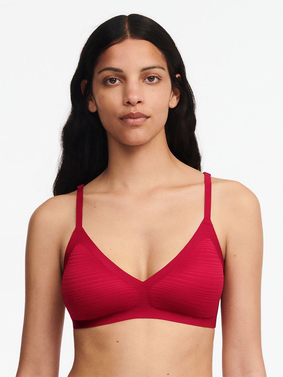 Red Chantelle SoftStretch Stripes Women Bralettes | EAC491JT