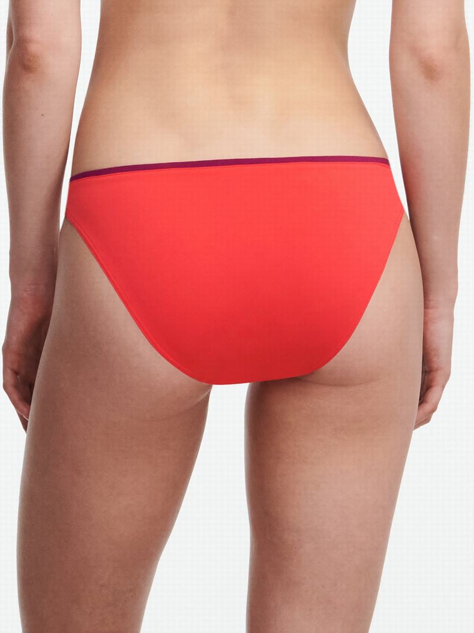 Red Orange Chantelle Authentic Swim Women Bikini Bottoms | TRS4164OZ