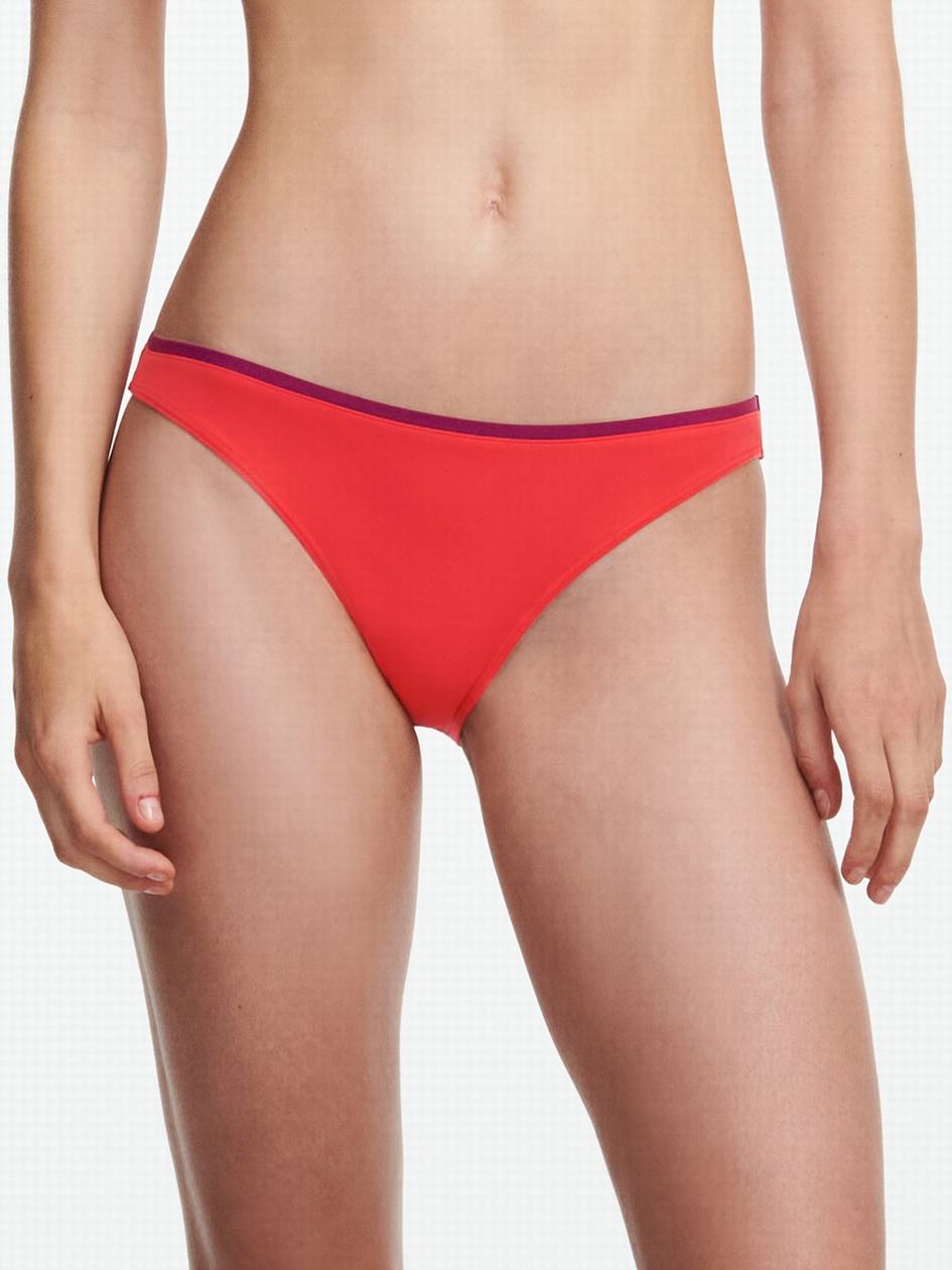 Red Orange Chantelle Authentic Swim Women Bikini Bottoms | TRS4164OZ