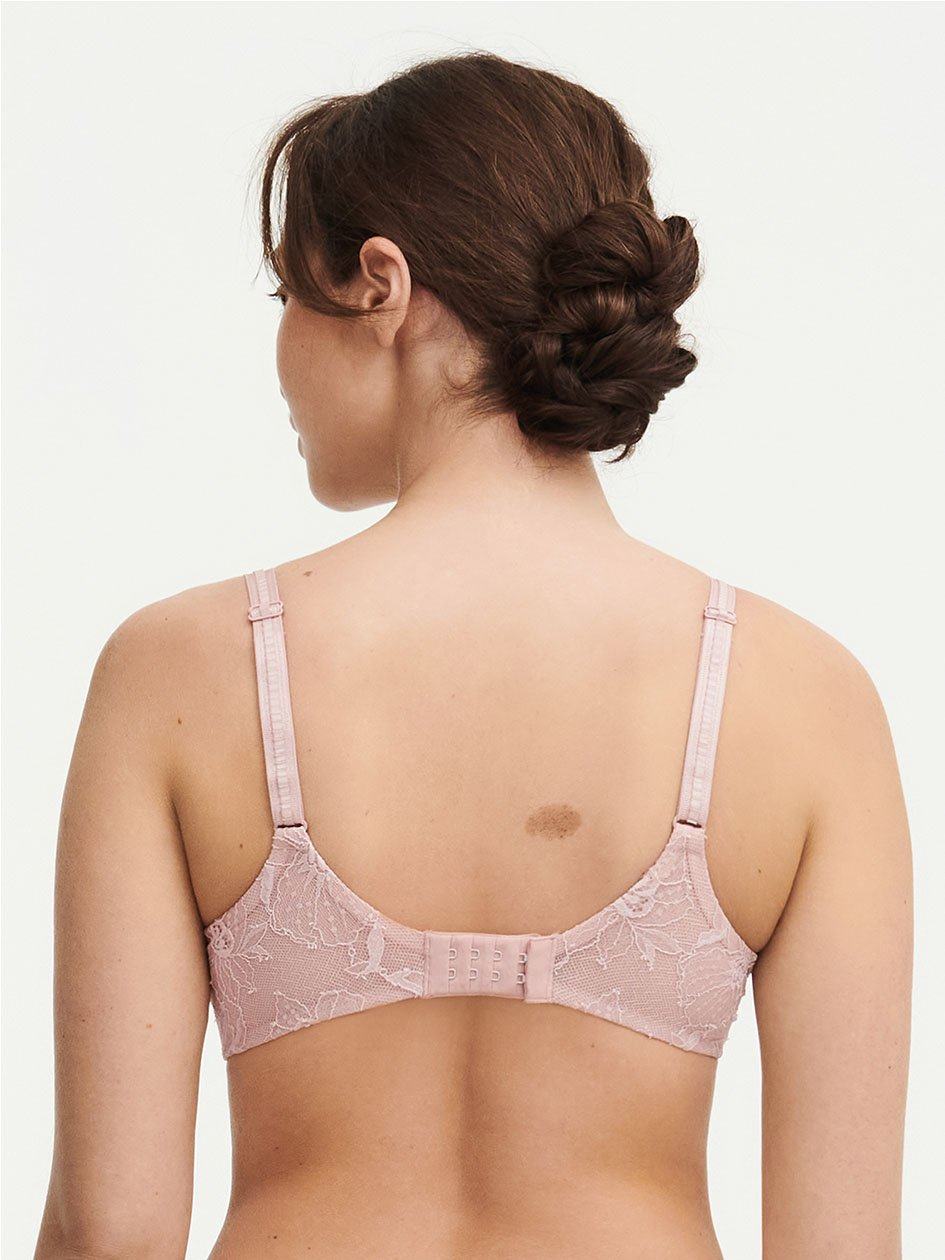 Rose Pink Chantelle Orchids Push-up Plunge Women Bra | RAJ6568UI