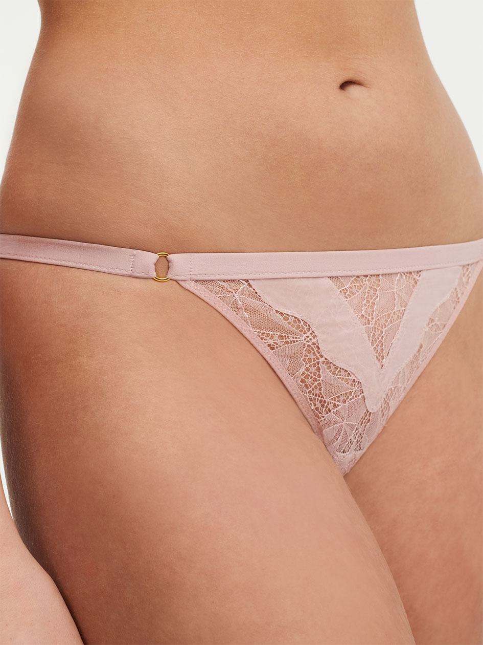 Rose Pink Chantelle Spark Women Thong Panty | VDR9690HC