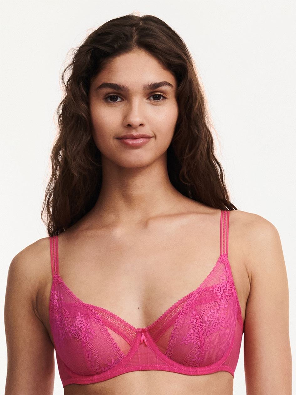 Rose Red Chantelle Maddie Demi Women Bras | LVZ7876SB