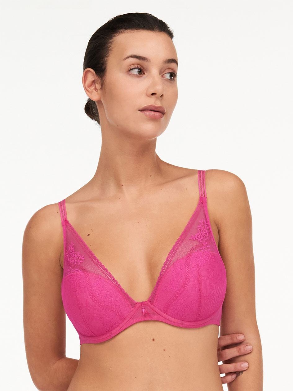 Rose Red Chantelle Maddie Plunge Women T-Shirt Bra | BVD5344RX