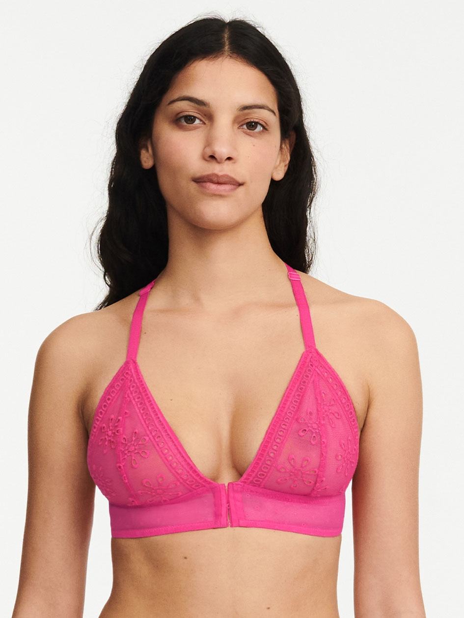 Rose Red Chantelle Prisca Wireless Women Bras | CME8894WH