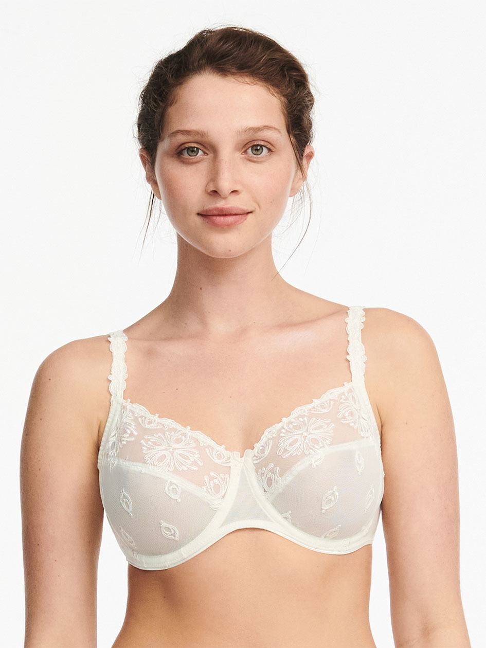 White Chantelle Champs Elysees Full Coverage Women Unlined Bra | EPU8010FA