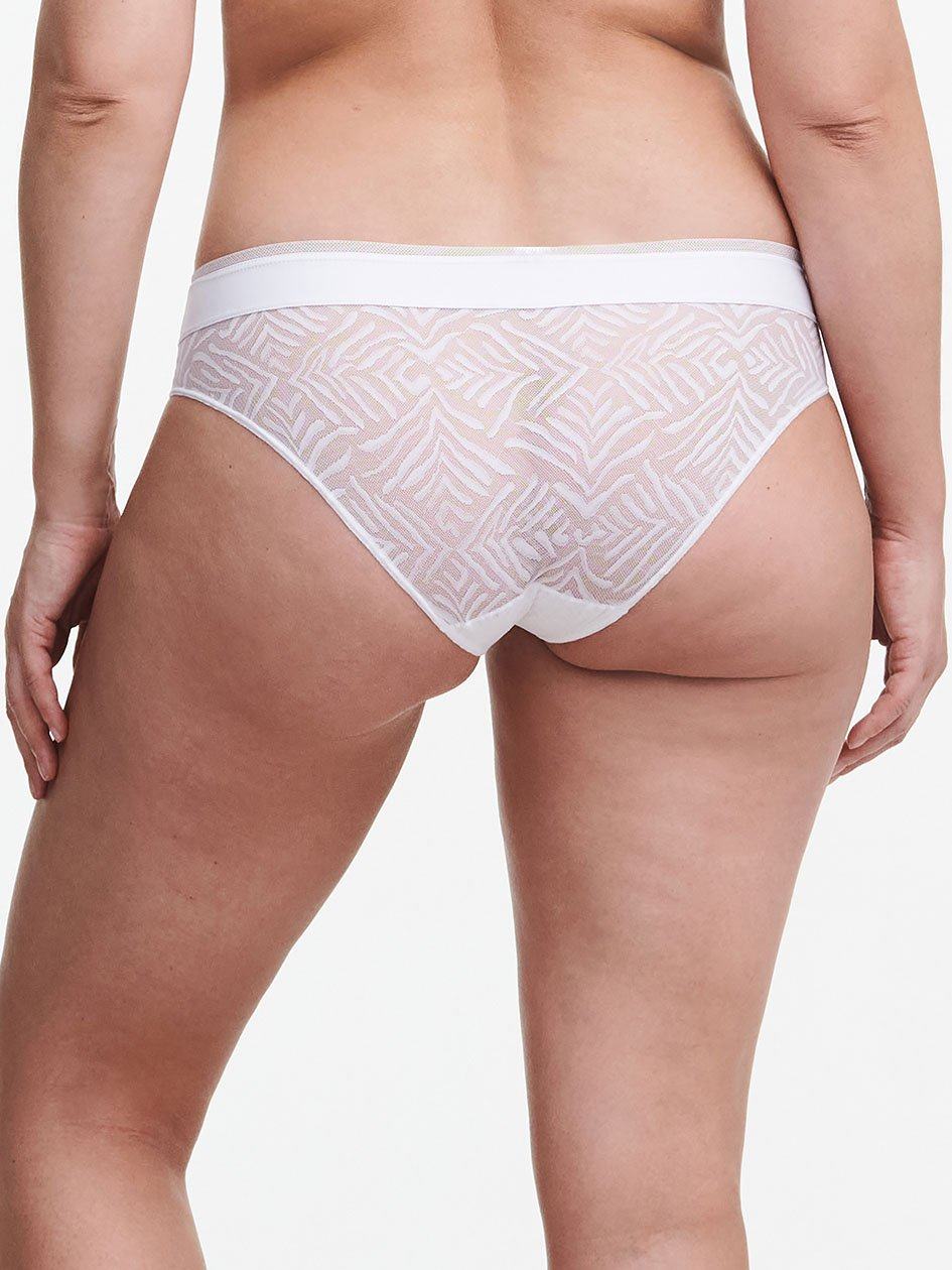 White Chantelle Graphic Allure Lace Women Bikini Bottoms | RVA4160WV