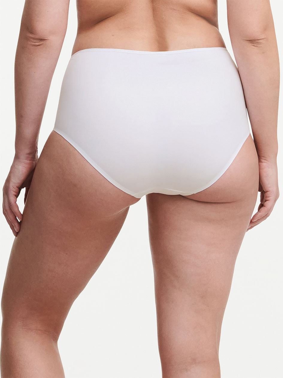 White Chantelle Graphic Support Smoothing Full Women Briefs | ZBX1460GT