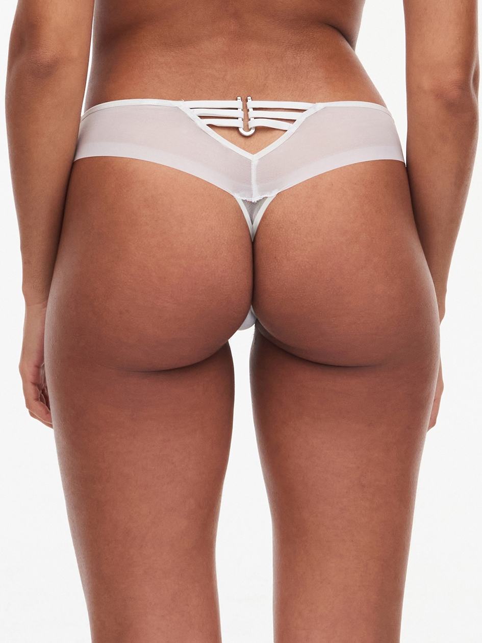 White Chantelle Impulse Women Thong Panty | OZO3715SW