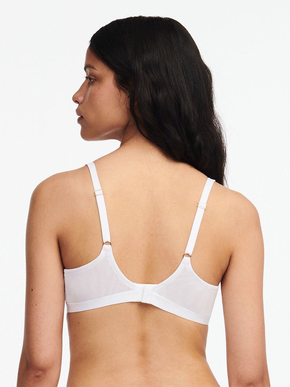 White Chantelle Monogram Demi Women Unlined Bra | HYO2791VH