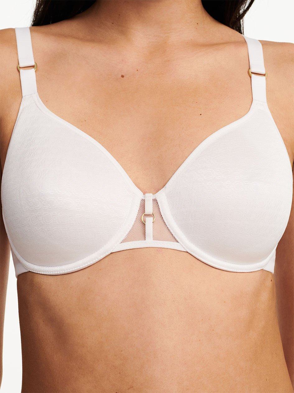 White Chantelle Monogram Smooth Lightweight Women T-Shirt Bra | PHO297HE