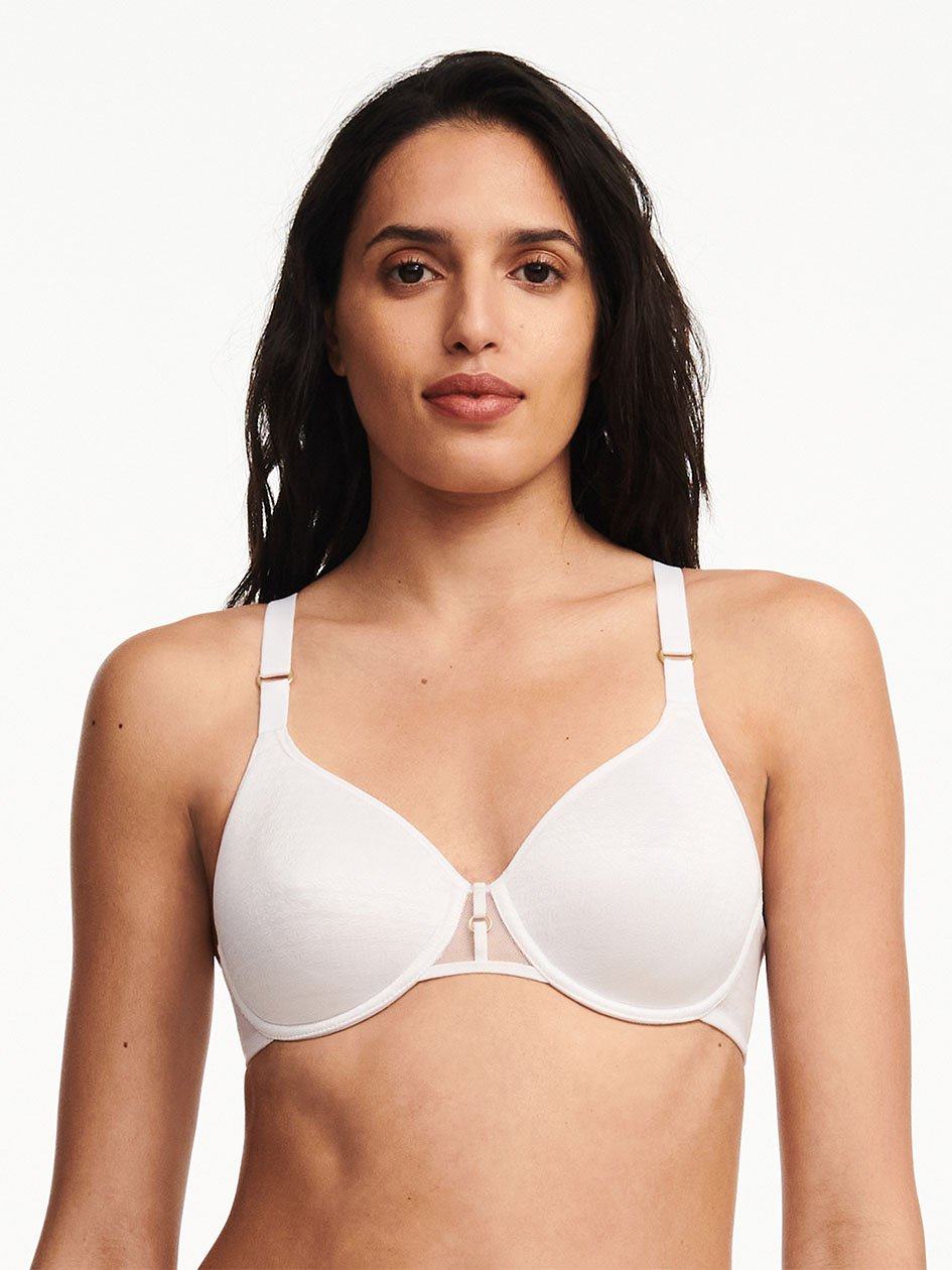 White Chantelle Monogram Smooth Lightweight Women T-Shirt Bra | PHO297HE