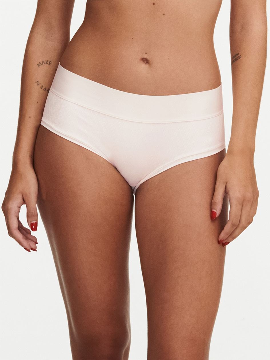 White Chantelle Smooth Lines Women Hipster Panty | PLN292ZN