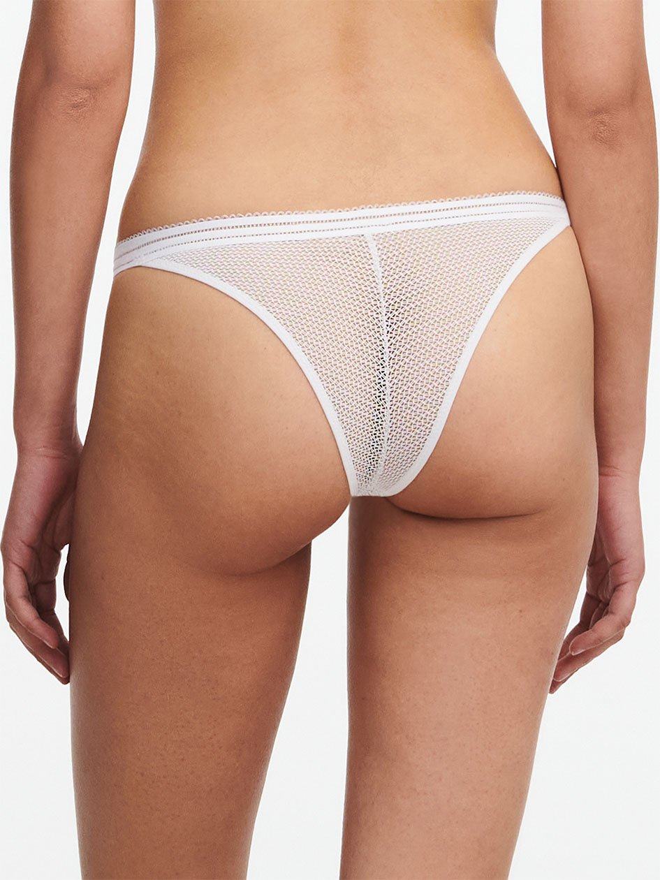 White Chantelle Sofie Lace Women Thong Panty | RMJ9224XP