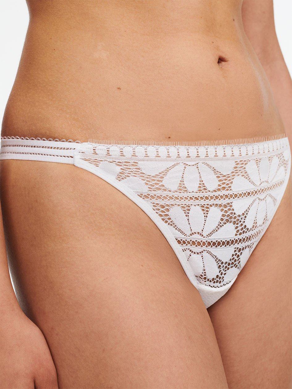 White Chantelle Sofie Lace Women Thong Panty | RMJ9224XP