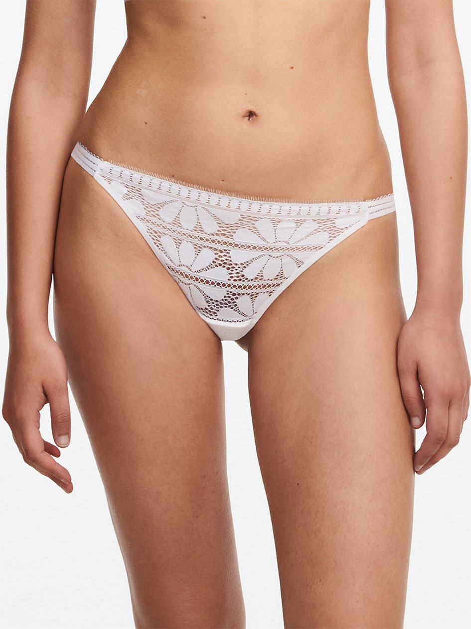 White Chantelle Sofie Lace Women Thong Panty | RMJ9224XP