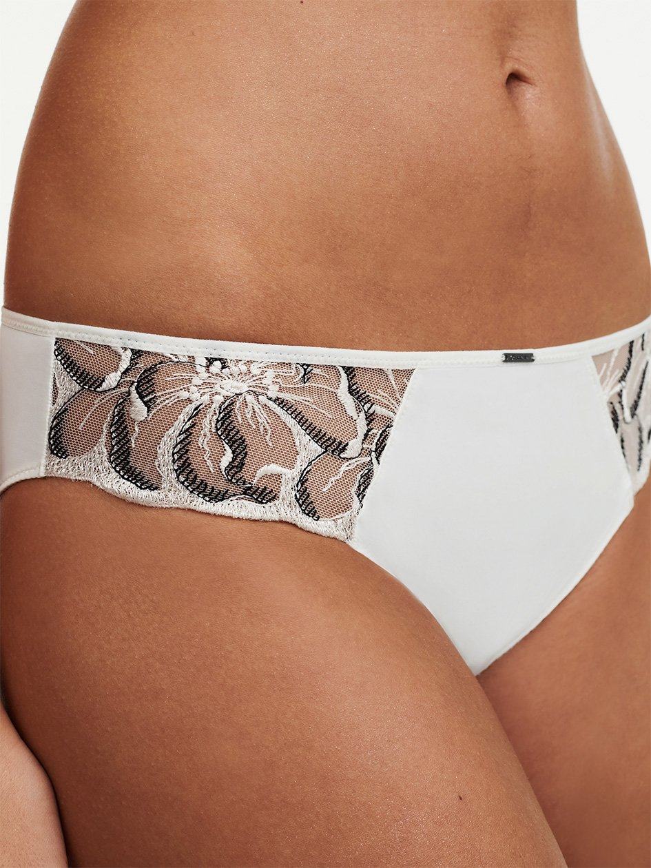 White Chocolate Chantelle Fleurs Women Bikini Bottoms | SCF4367KH