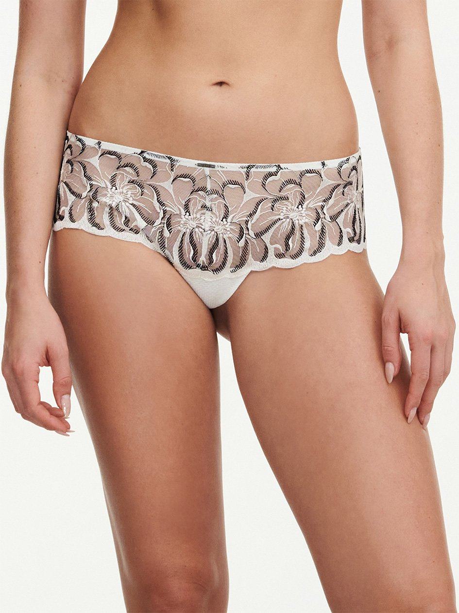 White Chocolate Chantelle Fleurs Women Hipster Panty | OGW4789MC