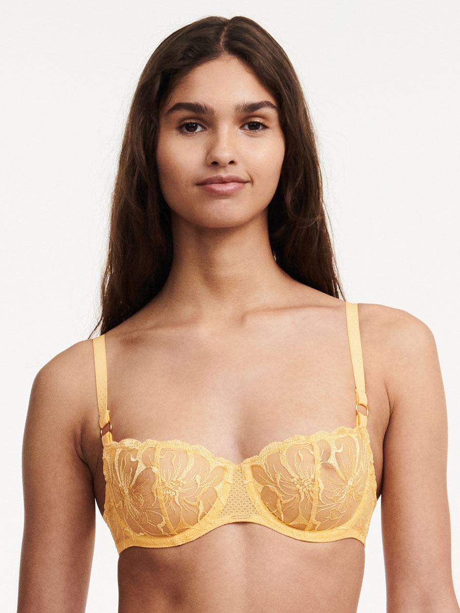 Yellow Chantelle Fleurs Demi Women Bras | HRA7366MG