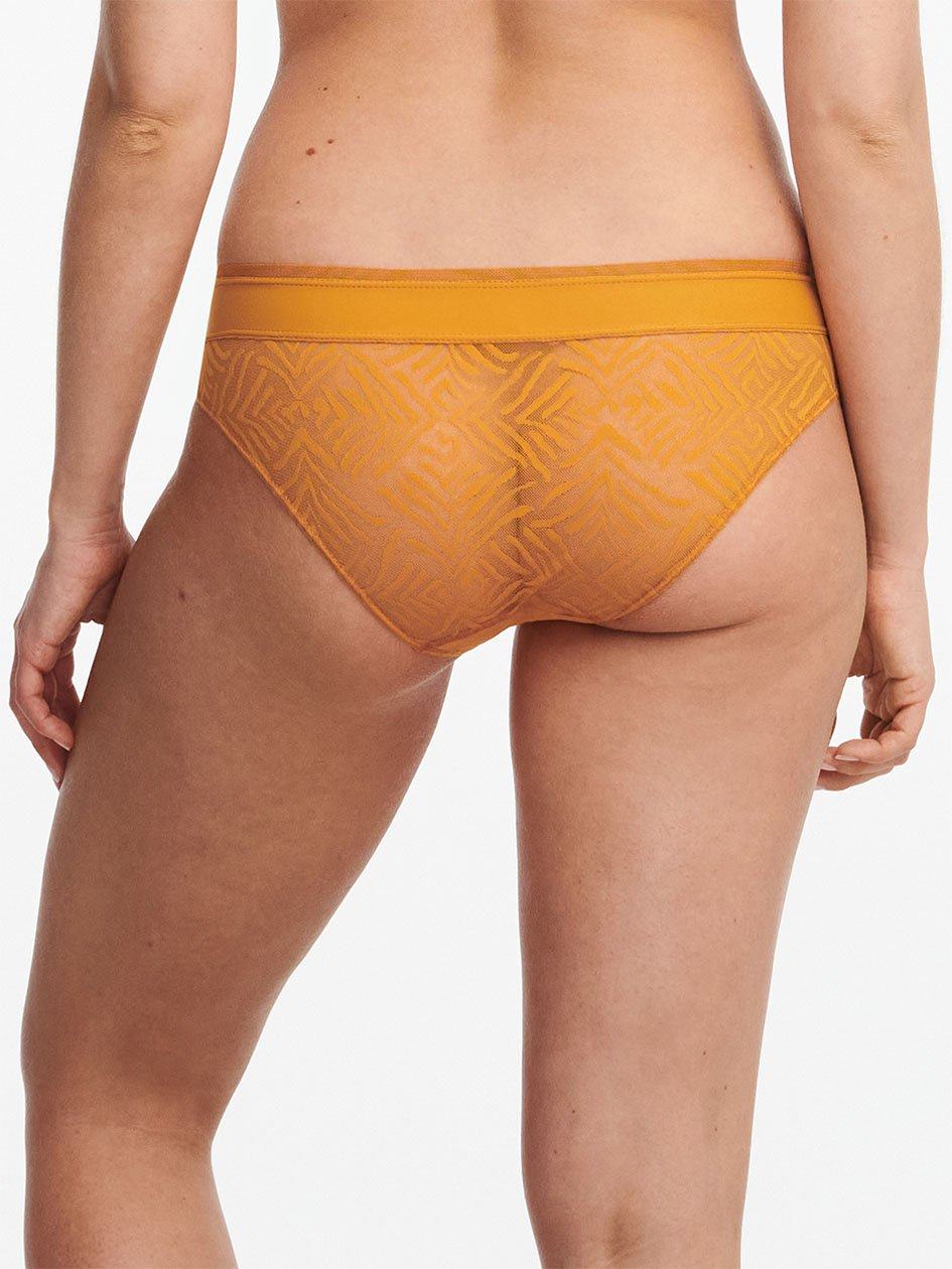 Yellow Chantelle Graphic Allure Lace Women Bikini Bottoms | PMJ1317AD